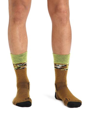 Pánské Ponožky Icebreaker Merino Hike+ Medium Crew Sedimentary Černé | CZ 1944JPQJ